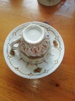 Porcelán Antik kávés csésze + alj karácsonyi.SOK AUKCIÓ AKCIÓ VEGYE VIGYE TÖBB SZÁZ TERMÉK