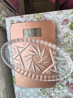 Retro metszett üveg tálca, asztalközép kínáló   eladó!