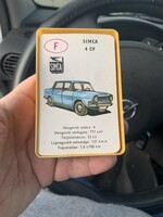 Autós kártya dobozában 1980 as évekből