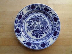 Antik Wilhelmsburg fajansz hagymamintás tányér 23 cm