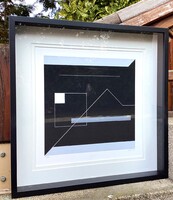 Konok Tamás absztrakt kis példányszámú giclée műve, ízlésesen keretezve, azonnal falra akasztható!