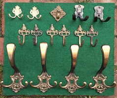 15 db. réz fogas/akasztó.