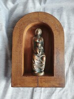 BRONZ SZOBOR FALIKÉP KISPLASZTIKA SZ.P MONOGRAM