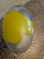 Húsvéti dekoráció ! KRISMA Nagy üveg tojás , fújt vastag üveg, svéd  üvegművészeti termék!