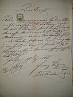 1855, Pest, nyugta 6 krajcár illetékbélyeggel