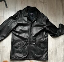 Vera Pelle férfi fekete bőrkabát XXL