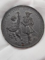 I. Lipót emlékérme a török felett aratott győzelem és fia 1687-es pozsonyi koronázása alkalmából