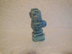 Zsolnay kék  , art deco  kis csibe  , Nádor judit terve szerint  , 8 cm