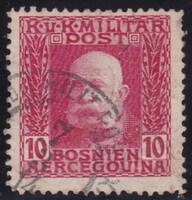 Bosznia Hercegovina 10 Ferenc József KUK Régi Bélyeg 1912