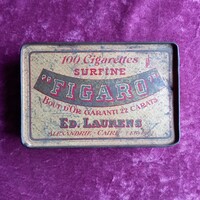 Antik Ed. Laurens "Le Khédive" márkájú egyiptomi cigarettás fémdoboz 2.