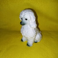 Uszkár/ pudli,   Poodle,német porcelán figura. Nipp.