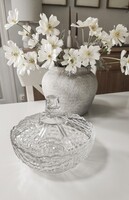 Ritka, nagy ólomkristály bonbonier kínálótál 23 cm átmérő