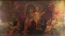 1Z120 Régi Hans Zatzka olajnyomat : Mária a kis Jézussal