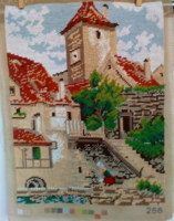 Kivarrott gobelin kép, keret nélkül