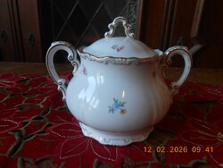 Zsolnay apróvirág mintás cukortartó