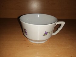 Zsolnay porcelán manófüles ibolyás csésze (10/K)