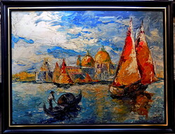 Sánta László 1933 - : Velence Garantáltan eredeti SZÁMLÁVAL