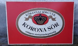 Kőbányai Sörgyár Korona Sör feliratú tábla molino 60x90 cm