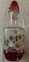 Régi, retro  kézi festésű likőrös, pálinkás kiöntő