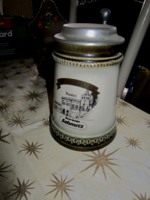 Vintage Gerz korsó kupa ón tetővel