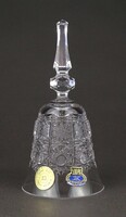 1Z079 Jelzett cseh karácsonyi kristály csengő 14.2 cm