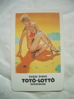 Kártyanaptár 1982 Totó-Lottó