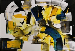 Baján Ildikó festmény 70 x 100 cm.