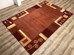 INDIAI kézi tűzésű gyapjú szőnyeg, 185 x 283 cm