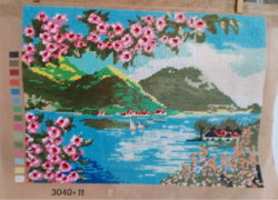 Kivarrott gobelin kép, keret nélkül