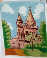 Gobelin hímzéssel készített kép, keret nélkül