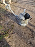 Retro bádog fém locsoló kanna dekoráció