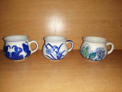 Mintás porcelán hasas bögre - 3 db egyben (10/K)