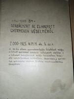 Szabályzat az elhagyott gyermekek védelméről