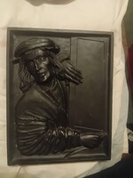 Anton Pilgram "Ablakon kinéző" fém kép