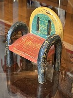 FESTETT FA, KARFÁS SZÉK, BEMUTATÓ DARAB, VAGY JÁTÉK, DEKORÁCIÓ 14.5 CM