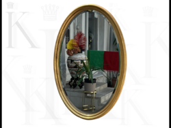 Ovális fali tükör metszett tükörrel