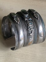 MANDZSETTA KARPEREC-ezüstözött réz-régi etnikumi darab-KINAI?