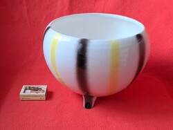 Ritka! Nagy méretű, art deco Gránit 3 lábas kaspó