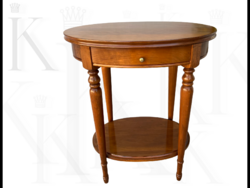 Antik stílusú  ovális alakúkét szintes lerakóasztal