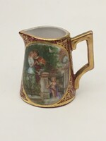 Cseh Altwien Angelika Kauffmann jelenetes porcelán tej kiöntő hibátlan állapotban