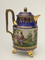 Cseh Altwien Angelika Kauffmann jelenetes porcelán kanna hibátlan állapotban