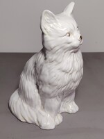 Fehér porcelán perzsa macska figura ALKUDHATÓ
