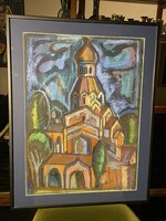 Józsa János pasztel kép.