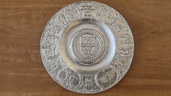 Retro Budapest Souvenir Plate – Aluminum (17 cm)