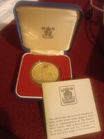 II. Erzsébet ezüst érme 1977 dísz dobozban