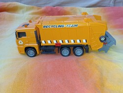 City Team narancssárga kukásautó - 20 cm