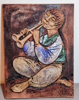 Fat lava kerámia kép Karlsruher Majolika, ALKUDHATÓ