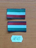 MH NEMZETI SZÍNŰ ZÁSZLÓ SZALAG FELVARRÓS BARNA SZEGÉLY 3,5 X 2 cm ÉS KÉK SZEGÉLY 2 DB 1845.