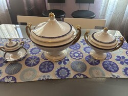 Csechoslovákia porcelán leveses, mártásos, cukortartó