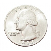 USA,quarter dollar 1973 aUNC+ nikkel